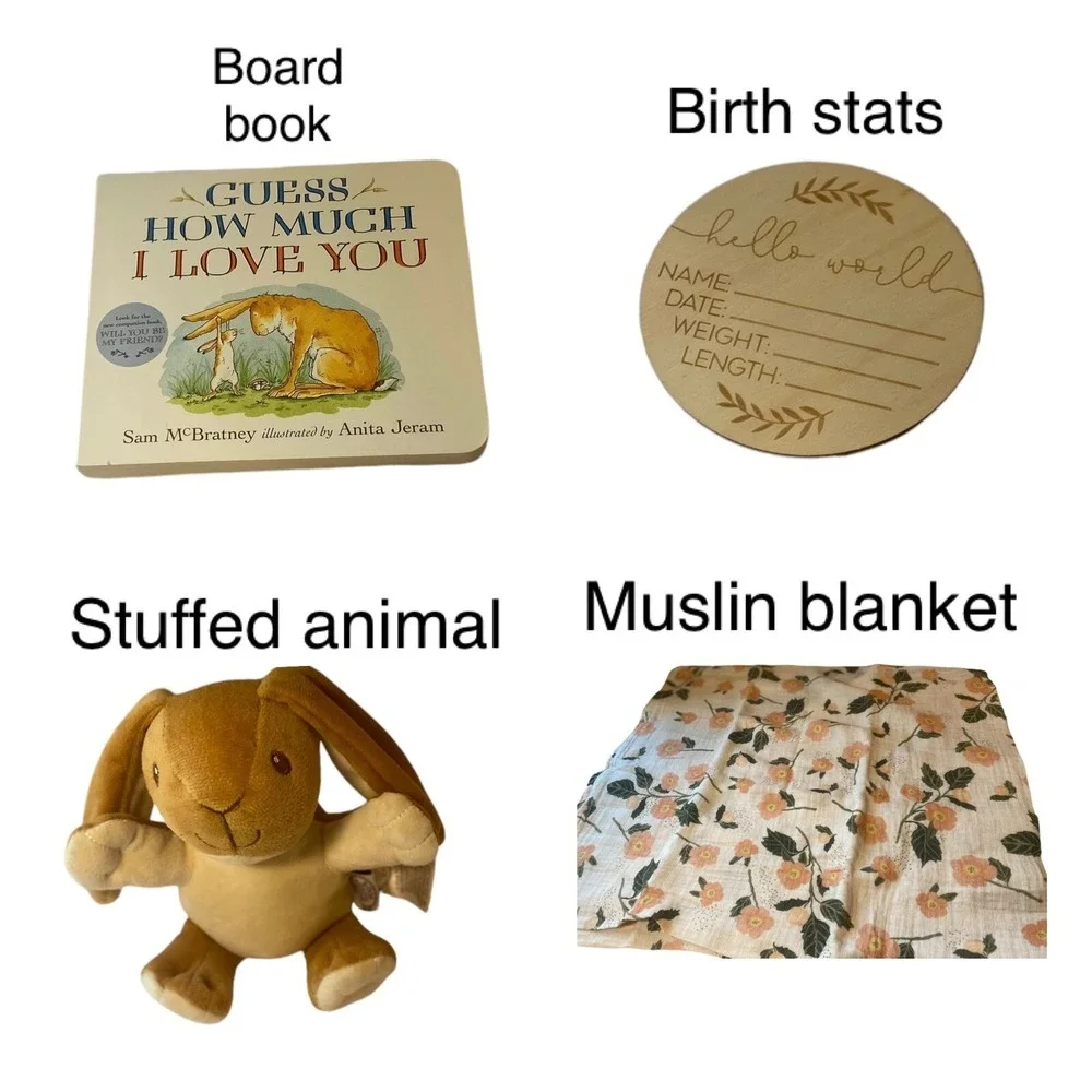 New Mom & Baby Care Package, Gender Reveal Gift, Unisex Newborn Baby Shower Gift